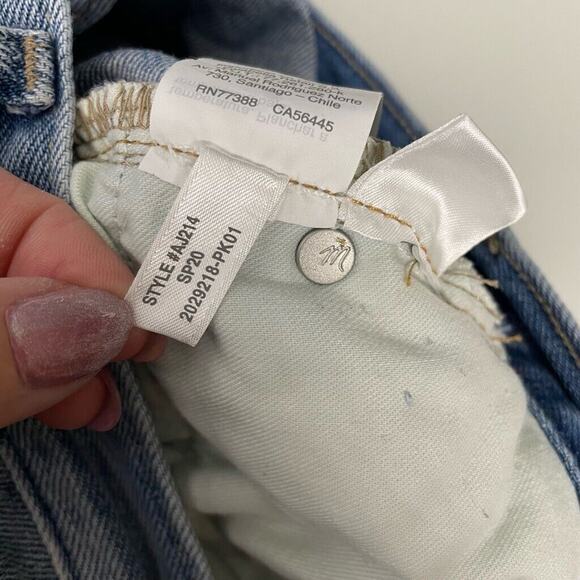 Madewell The Momjean Gilford Wash Ripped Edition high rise AJ214 women's 28 - Picture 8 of 8